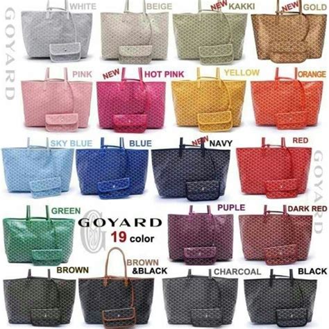 goyard tote colors